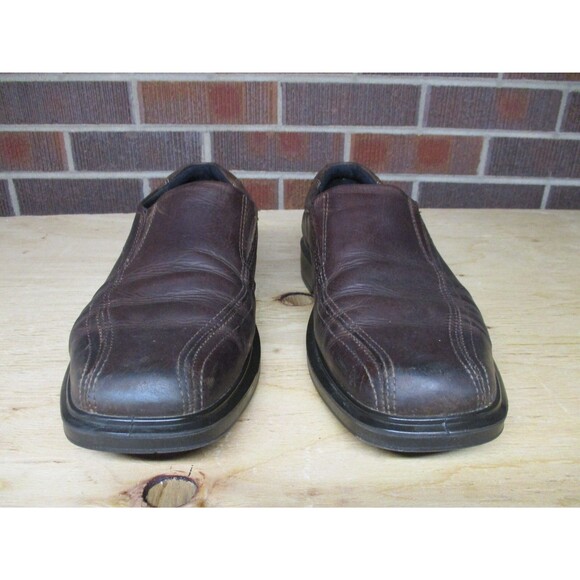 Ecco Loafers Mens 10 Brown Leather Moccasin Slip On Driving Shoes EU 44 main image 5